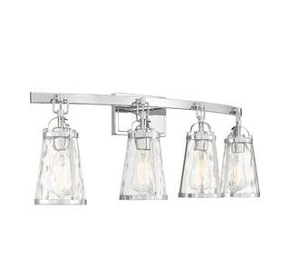 Albany Four Light Bath Bar in Polished Chrome