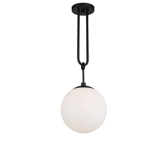 Becker One Light Pendant in Matte Black