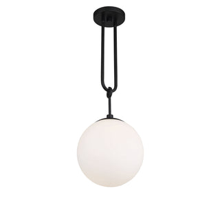 Becker One Light Pendant in Matte Black