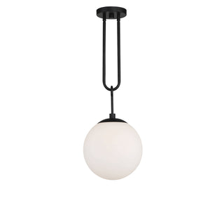 Becker One Light Pendant in Matte Black
