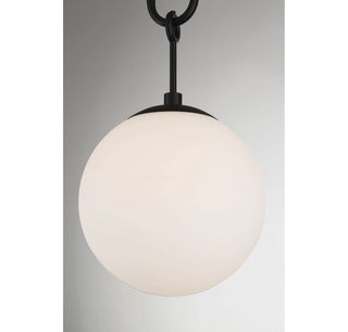 Becker One Light Pendant in Matte Black