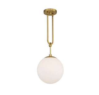 Becker One Light Pendant in Warm Brass
