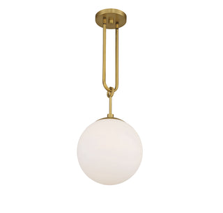 Becker One Light Pendant in Warm Brass