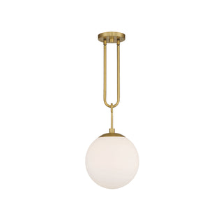 Becker One Light Pendant in Warm Brass