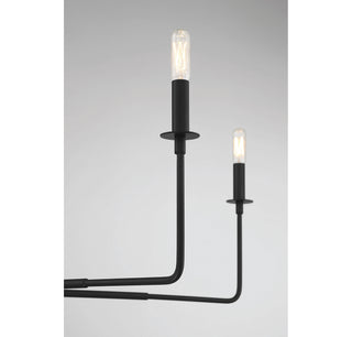 Salerno Six Light Chandelier in Matte Black