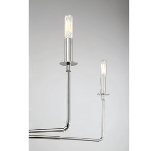 Salerno Six Light Chandelier in Polished Nickel