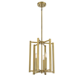 Benson Three Light Pendant in Warm Brass