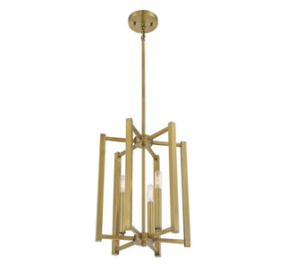 Benson Three Light Pendant in Warm Brass