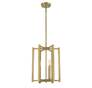 Benson Three Light Pendant in Warm Brass