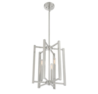 Benson Three Light Pendant in Satin Nickel