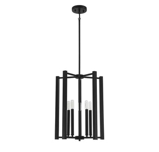 Benson Five Light Pendant in Matte Black