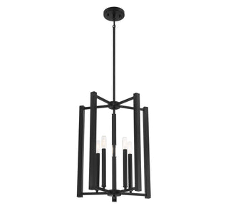 Benson Five Light Pendant in Matte Black