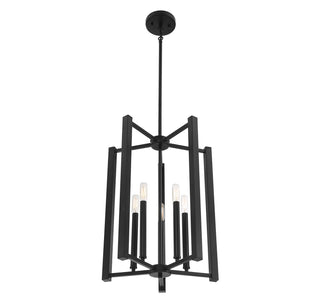Benson Five Light Pendant in Matte Black
