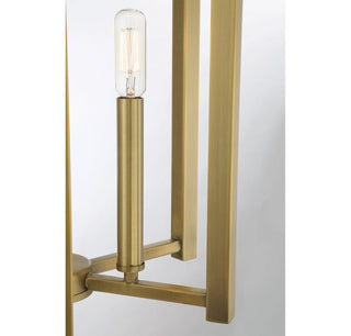 Benson Five Light Pendant in Warm Brass