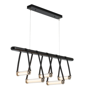 York York Linear 5-Light LED Pendant in Black