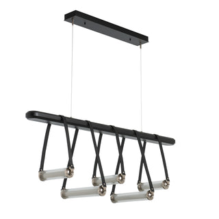 York York Linear 5-Light LED Pendant in Black