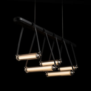 York York Linear 5-Light LED Pendant in Black