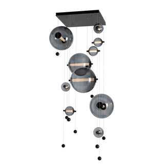 Abacus Abacus 10-Light Square LED Pendant in Black