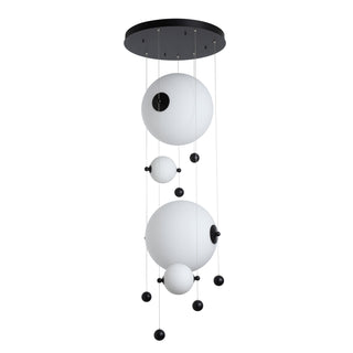 Abacus Abacus 4-Light Round LED Pendant in Black