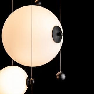 Abacus Abacus 4-Light Round LED Pendant in Black