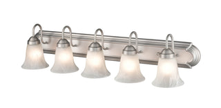 Compana Five Light Vanity in Satin Nickel