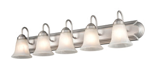 Compana Five Light Vanity in Satin Nickel