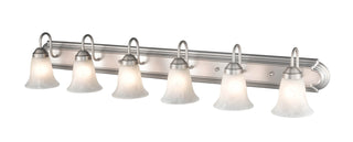 Compana Six Light Vanity in Satin Nickel
