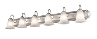 Compana Six Light Vanity in Satin Nickel