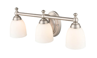 Three Light Vanity in Satin Nickel