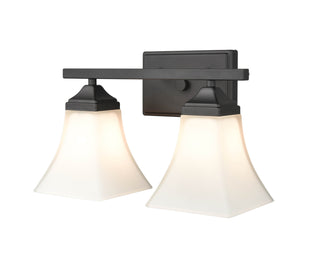 Two Light Vanity in Matte Black