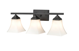 Three Light Vanity in Matte Black
