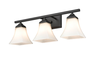 Three Light Vanity in Matte Black