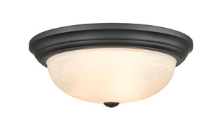Whitton Three Light Flushmount in Matte Black