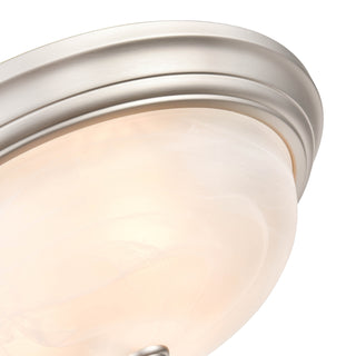 Whitton Three Light Flushmount in Satin Nickel