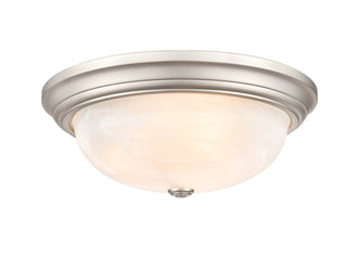 Whitton Three Light Flushmount in Satin Nickel