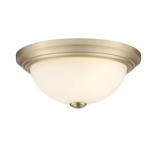 Kipson Two Light Flushmount in Modern Gold