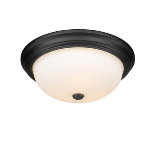 Kipson Three Light Flushmount in Matte Black