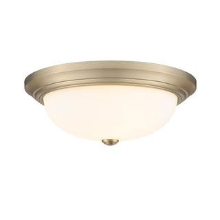 Kipson Three Light Flushmount in Modern Gold