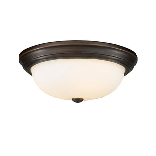 Kipson Three Light Flushmount in Rubbed Bronze