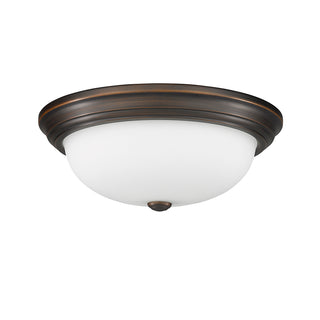 Kipson Three Light Flushmount in Rubbed Bronze