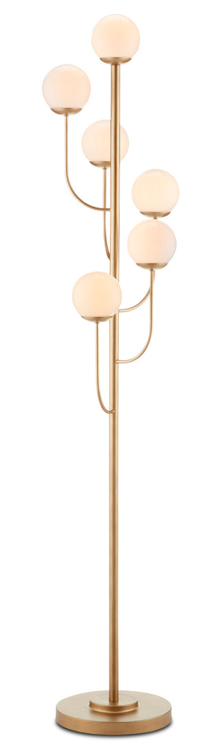 Farnsworth Six Light Floor Lamp in Brass