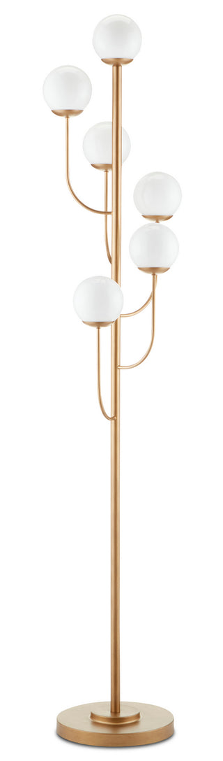 Farnsworth Six Light Floor Lamp in Brass