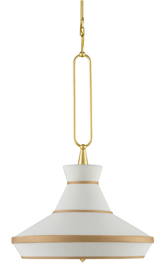 Perth Two Light Pendant in Gold Leaf/White
