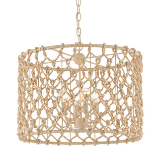 Chesapeake Four Light Chandelier in Natural/Smokewood/Beige