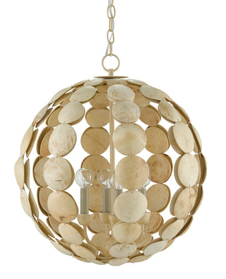 Tartufo Four Light Chandelier in Natural/Coco Cream