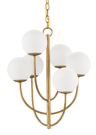 Sunnylands Six Light Chandelier in Brass