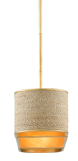 Tenby Four Light Chandelier in Natural/Contemporary Gold Leaf