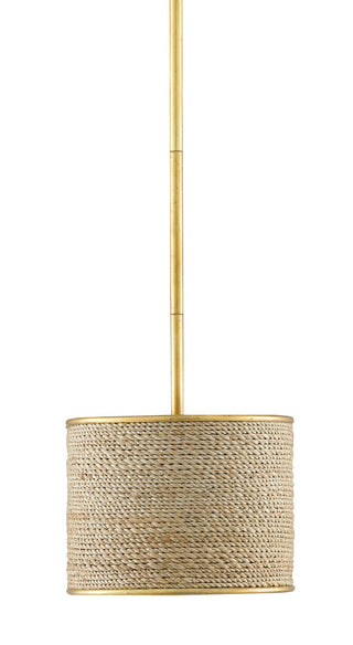 Tenby Four Light Chandelier in Natural/Contemporary Gold Leaf