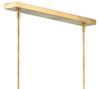 Tenby Four Light Chandelier in Natural/Contemporary Gold Leaf
