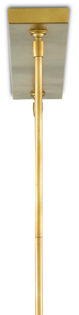 Tenby Four Light Chandelier in Natural/Contemporary Gold Leaf